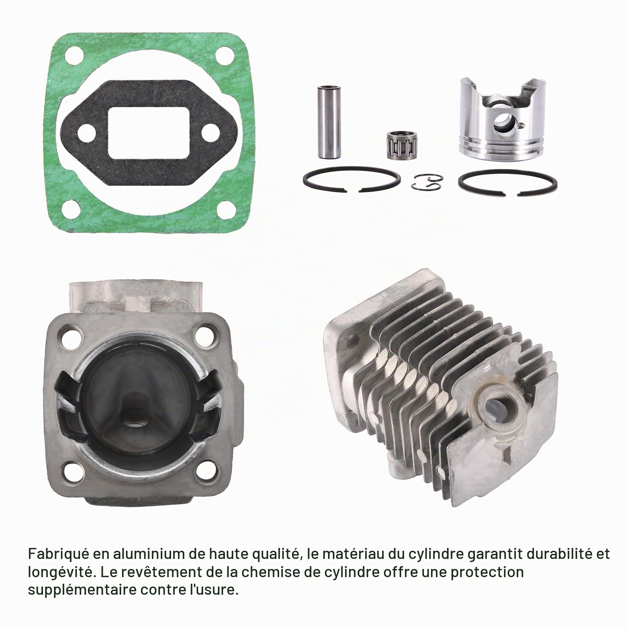 GOOFIT Kit D'Assemblage De Bague De Piston De Cylindre De 44-6 De 44 Mm Remplacement pour 43cc 47cc 49cc 2 Stroke Engine Mini Quad ATV Pocket Dirt Bike