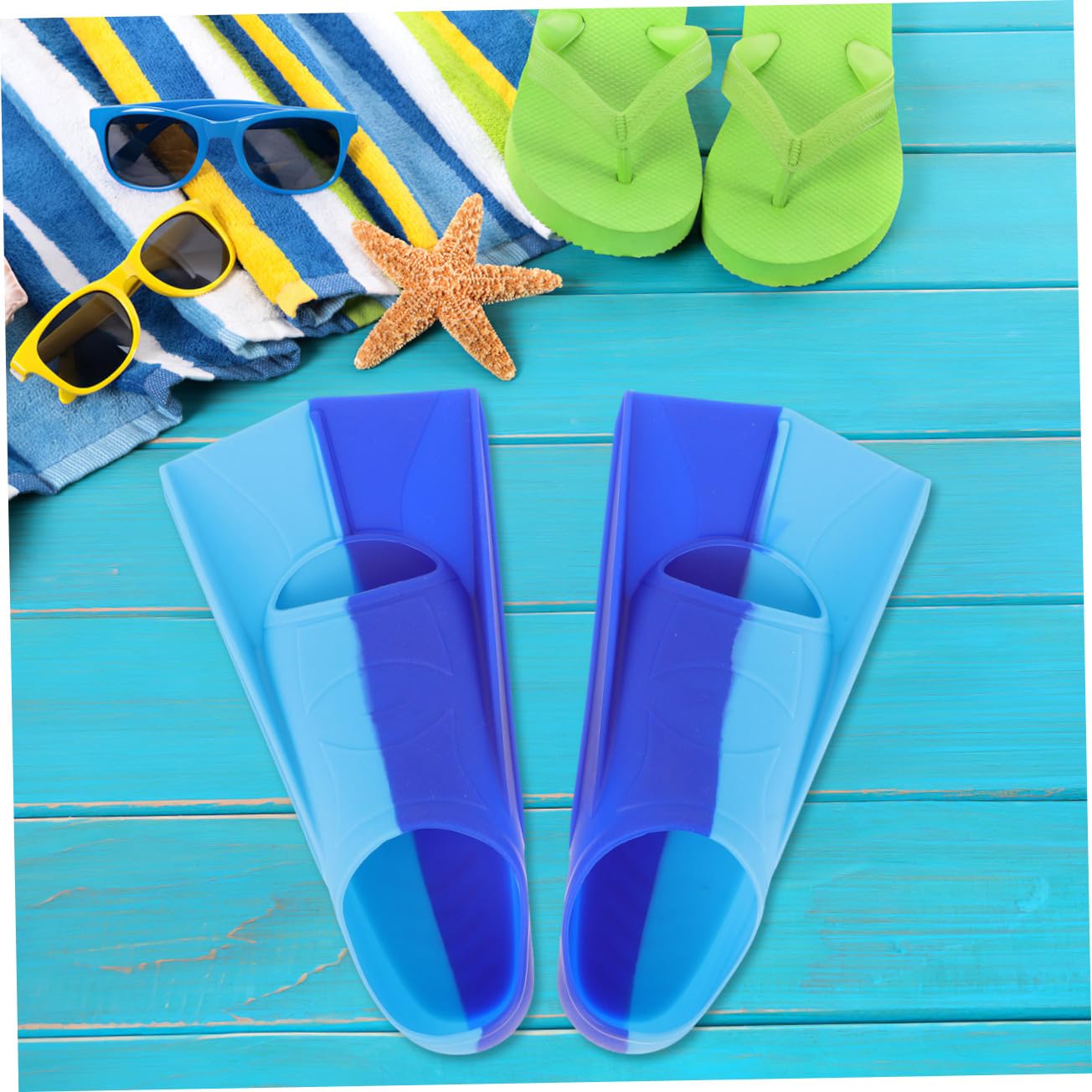 1 Paire Snorkeling Réglables pour Adultes Courtes de Natation Fins Légères Confortables pour Entraînement