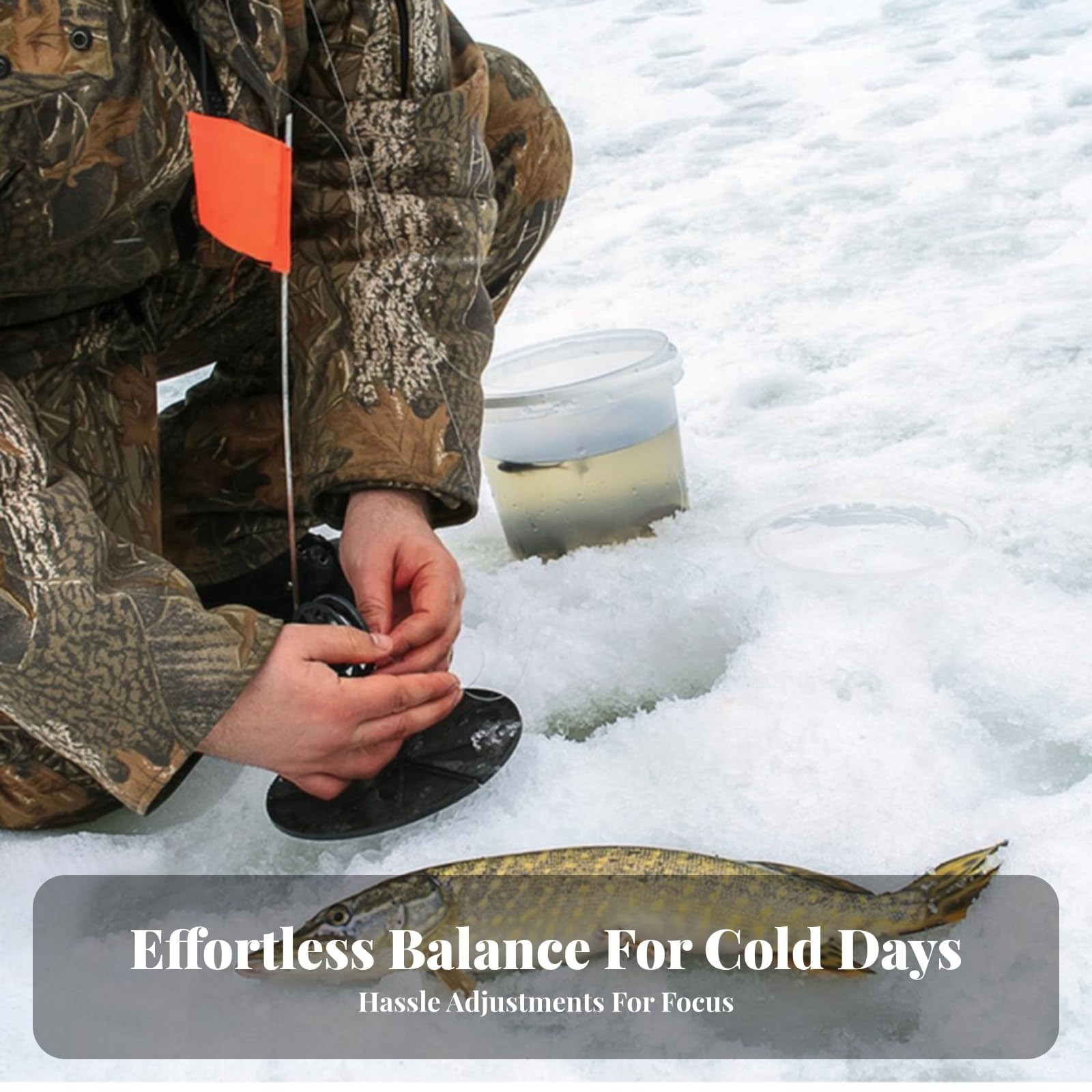 Alarma para Pesca en Hielo con Vástago Flexible y Base Estable 18.5 Cm para tectar Movimientos Acuado para Pesca en Fríos