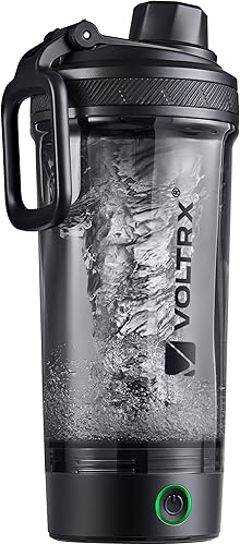Miniatura 19 de VOLTRX Botella agitadora eléctrica de proteínas, vaso mezclador recargable por USB para batidos y reemplazos de comidas, de tritán, sin bisfenol A,