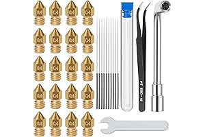 20PCS MK8 Nozzles 3D Printer Extruder Nozzles + Cleaning Kit