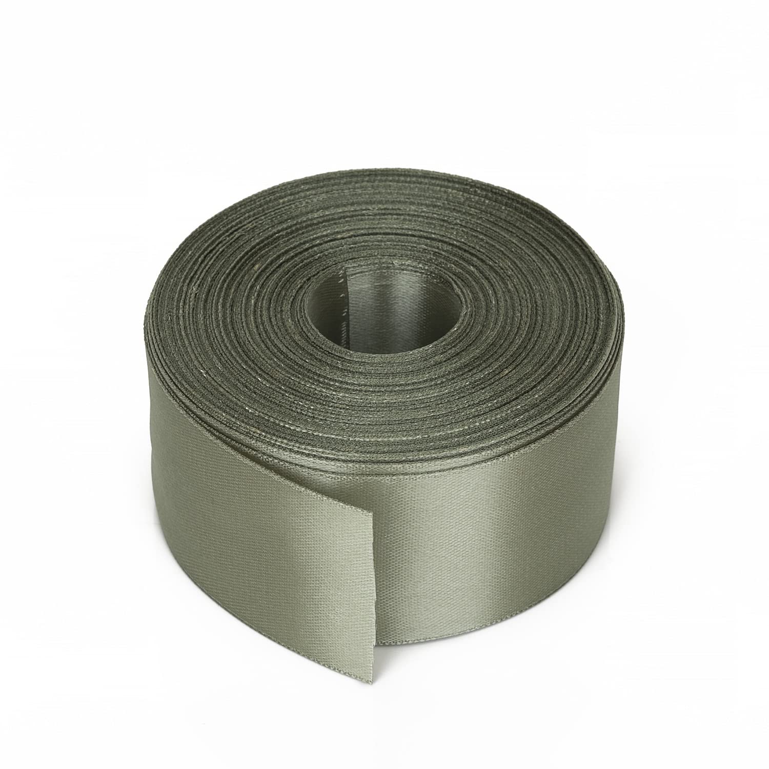 Trimming Shop 25mm x 25 Metres Double Sided Satin Ribbon, Sage Green