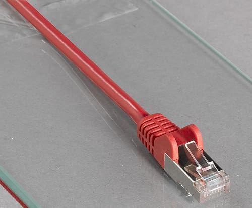 Goobay 50153 CAT 5e Câble de Liaison, F/UTP, Rouge, 3m Longueur de Câble