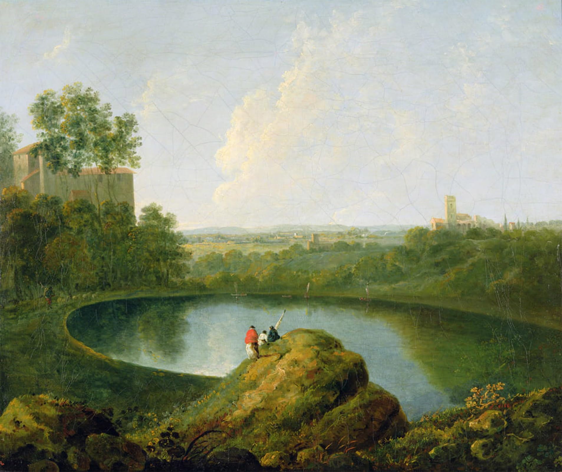 Artxlxxbn No Frame Famous Painting Canvas Artwork Graffiti Print The Head Of Lake Nemi By Famous Artist Portrait Canvas Image For Home Decor 60X90cm