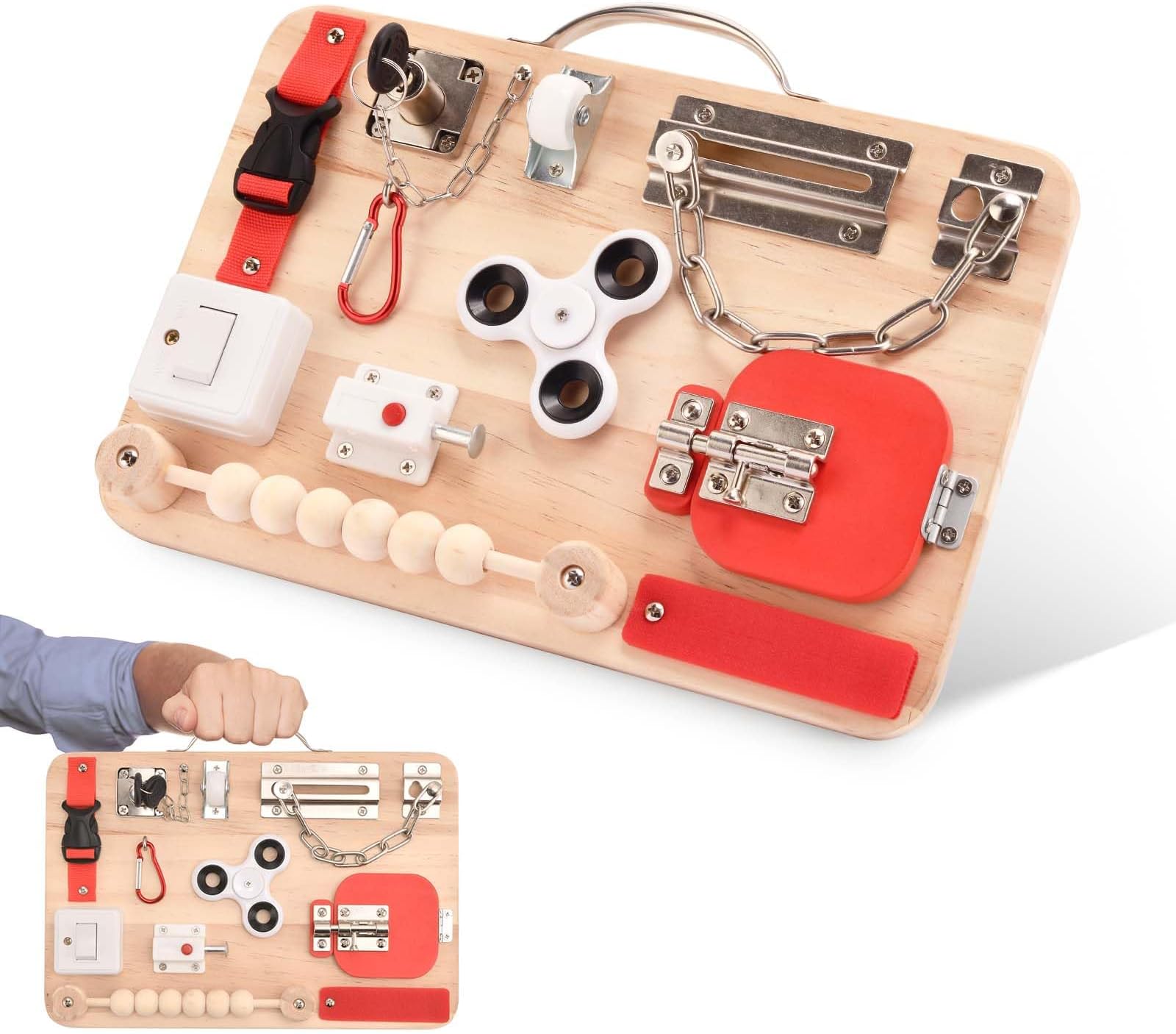Dementia Activities For Seniors-Fidget Busy Board-Alzheimers Products for Elderly-Dementia Gadgets-Sensory ADHD Toys-Anxiety Relief Items-Gift for Dementia Patients - Memory Games for Autism Adult
