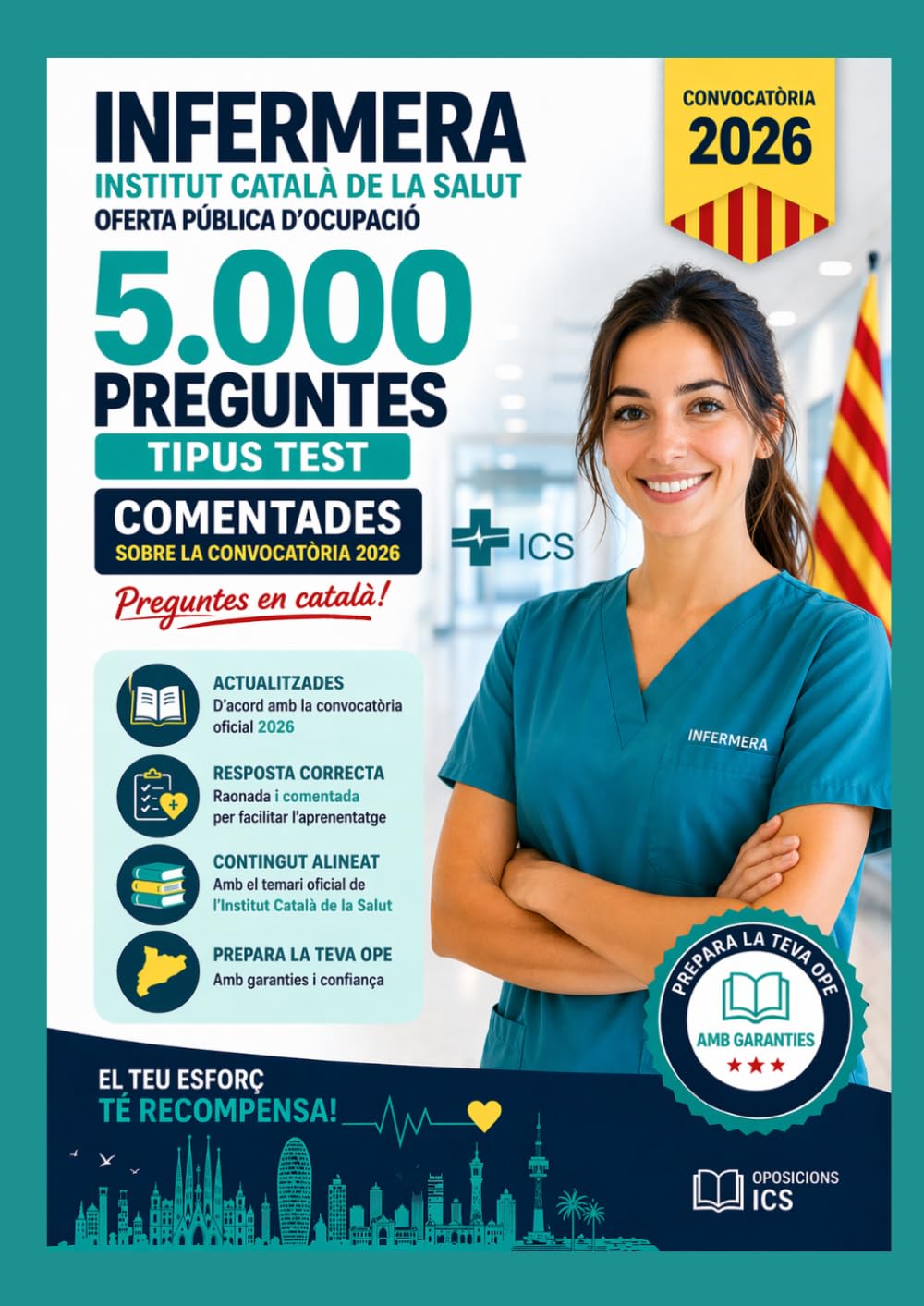 Oposicions Infermeria Catalunya 2026: 5000 Preguntes Test + Respuestas Justificades