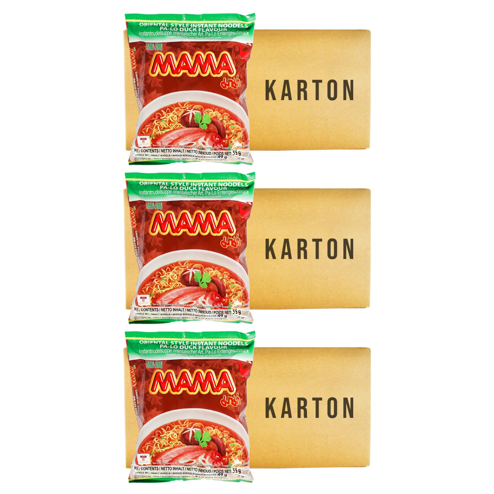 Sparen! 90x55g Mama Instantnudeln mit Ente Geschmack Duck