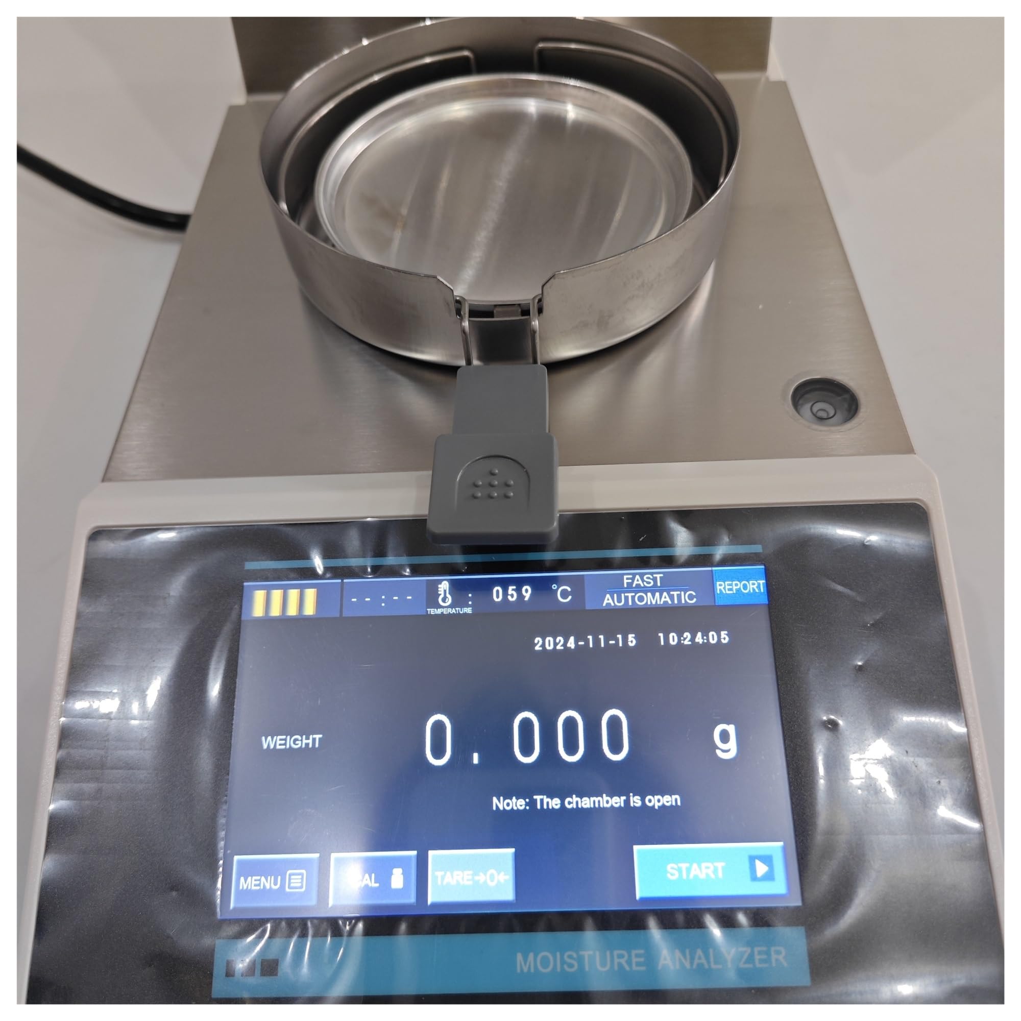 50 g/0,005 100 g/0,005 Automatischer Heiz-Feuchtigkeitsmesser-Analysator-Tester for Tee, Getreide, Futtermittel, Mais, Lebensmittel, Kunststoff Genaue Anzeige(50g 0.005)