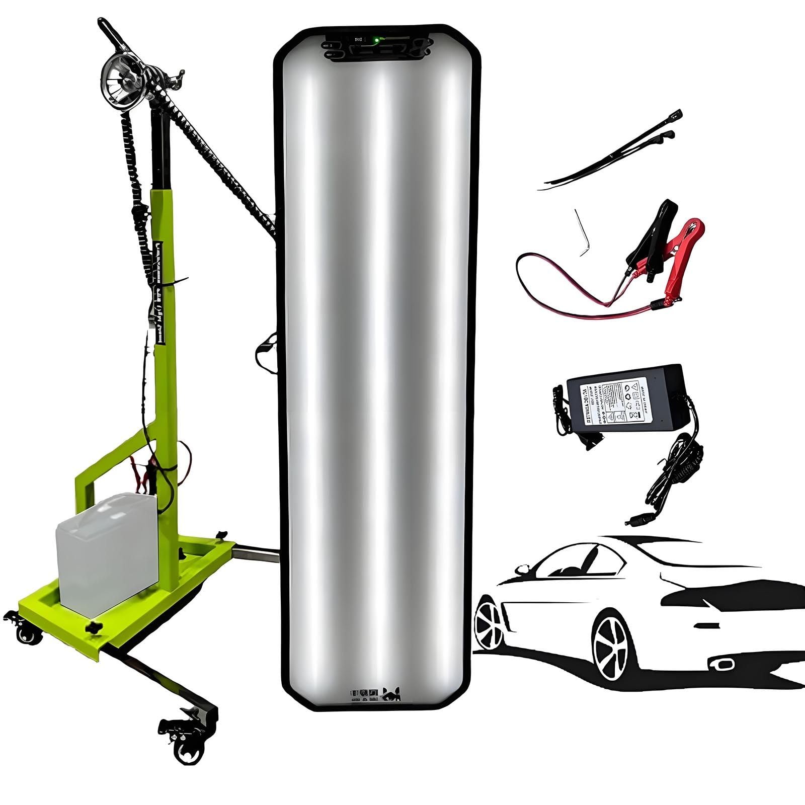 Heavy Duty PDR Light, 95cm LED Scheda di riflessione w/Regolabile Stand & Wheels, 3-Zone Dimming Lampada di Riparazione dell'ammaccatura per Il Corpo Automatico, Alta visibilità Strumento di rimozio