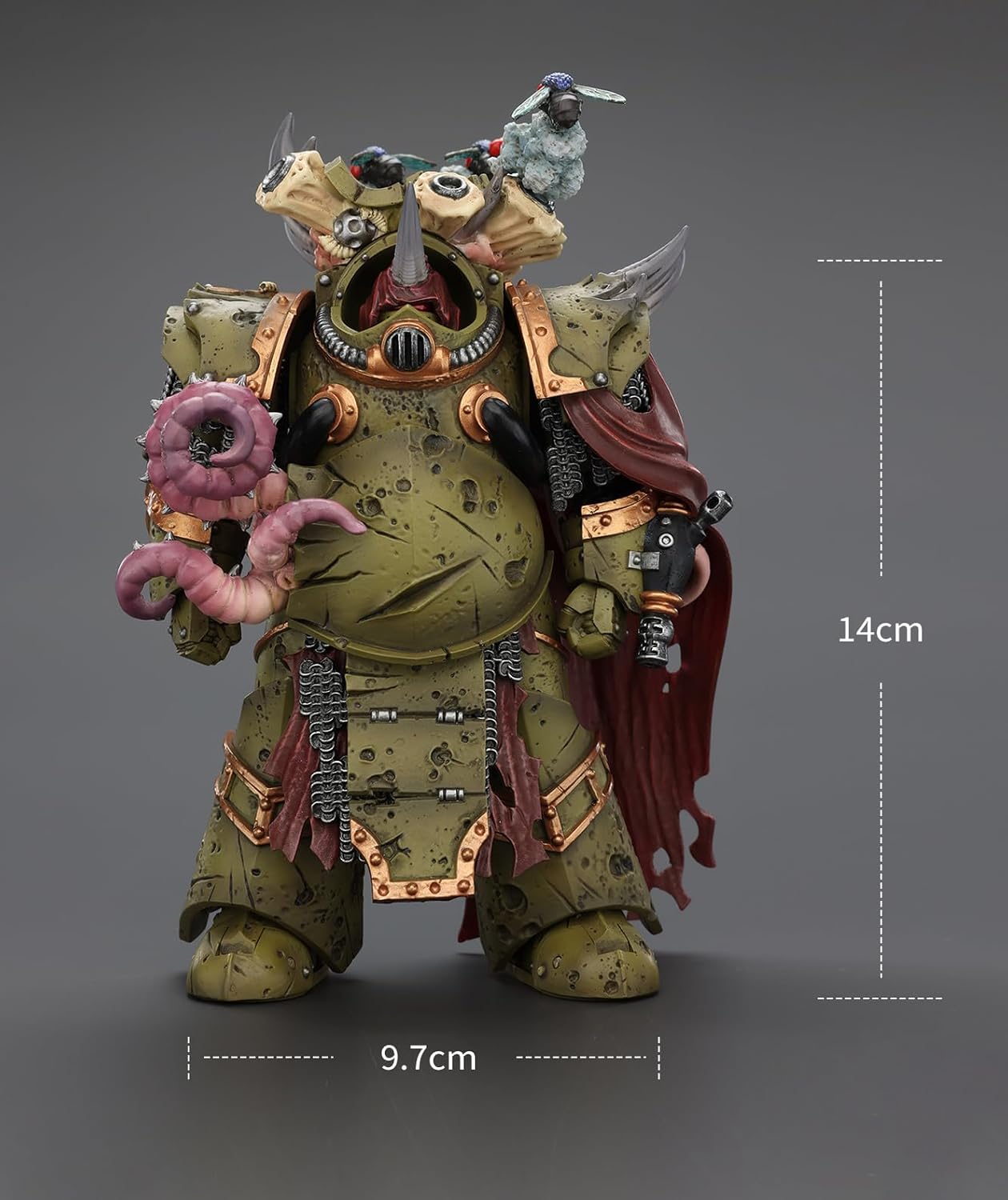 JOYTOY Warhammer 40,000 1/18 Action Figure Death Guard Deathshroud Terminator 2 with Manreaper and Plaguespurter Gauntlet Collection Model Birthday Gifts