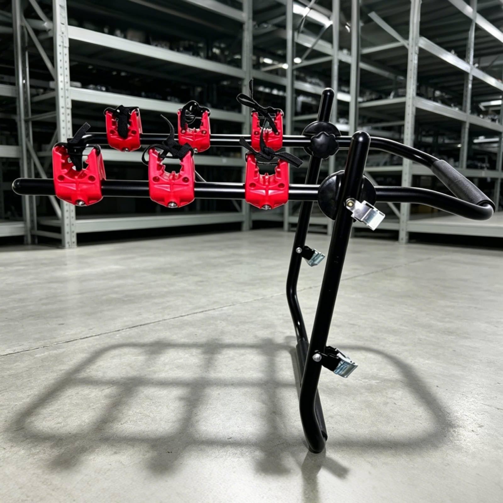 Portabicicletas Trasero para Coche Soporte Bicicletas Transportador Bicis Bastidor Maletero Marco de Metal y Plástico con sin Rayar Adecuado para Coches Pequeños Fines de Semana