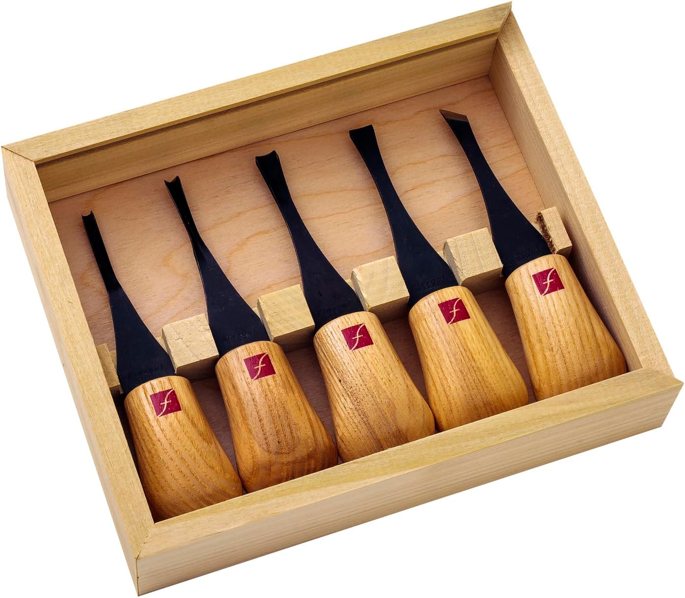 Flexcut Carving Tools, Beginners Palm Set, Gouges for Woodcarving, Set of 5 (FR310)