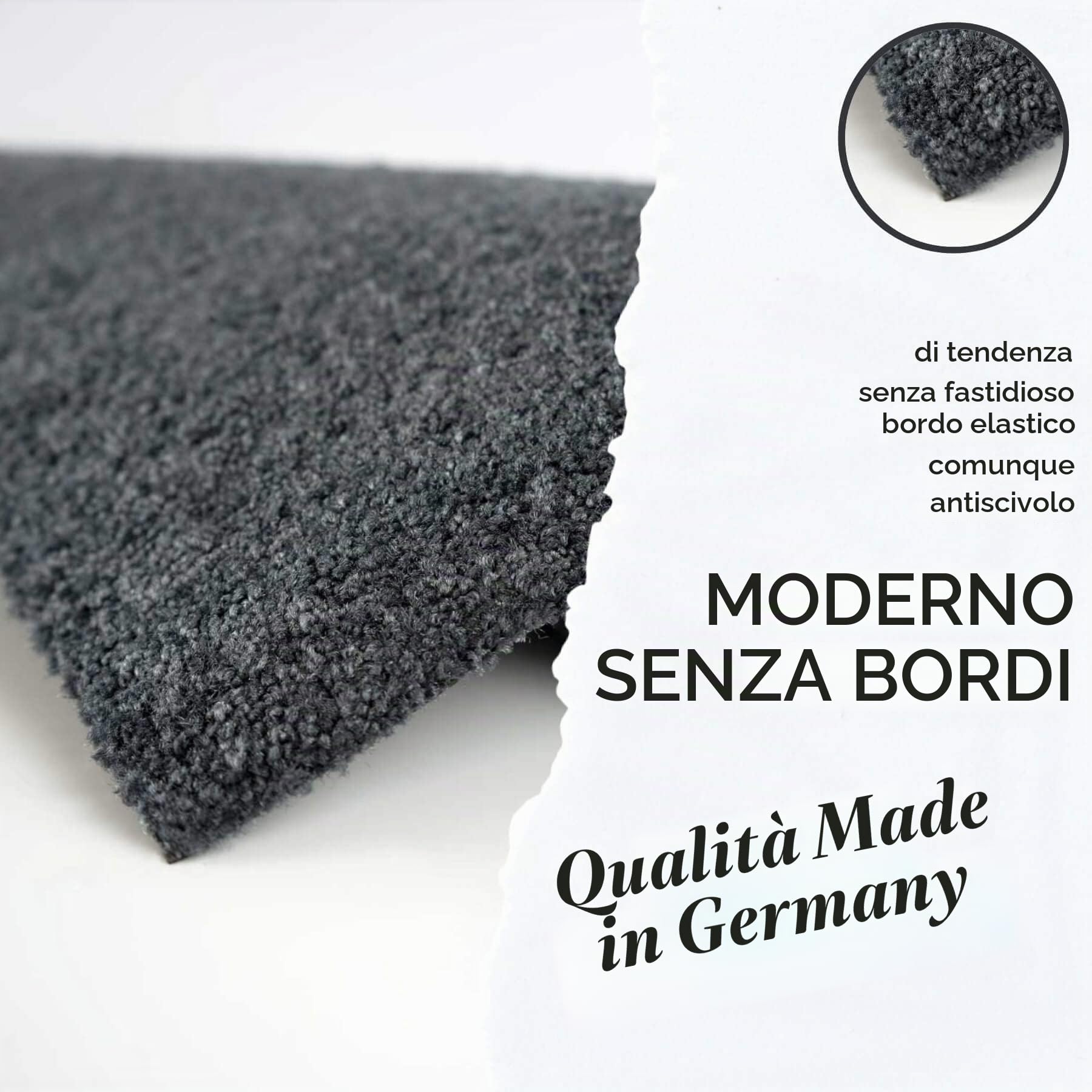 Salonloewe Zerbino lavabile, per parcheggio scarpe, antracite, 30 x 100 cm, tappetino da ingresso sottile, tinta unita