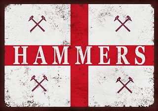not West Ham St Georges Hammers Retro wall decor Metal Tin Sign Painted Art Poster Decoration Plaque Warning Cafe garage party Game Room Door Signs