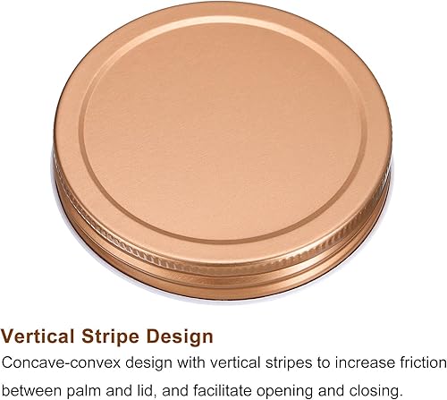 Miniatura 10 de uxcell 42 tapas para frascos Mason de 3.39 pulgadas de boca ancha, a prueba de fugas, para conservas de conservas, almacenamiento de cocina (rojo)