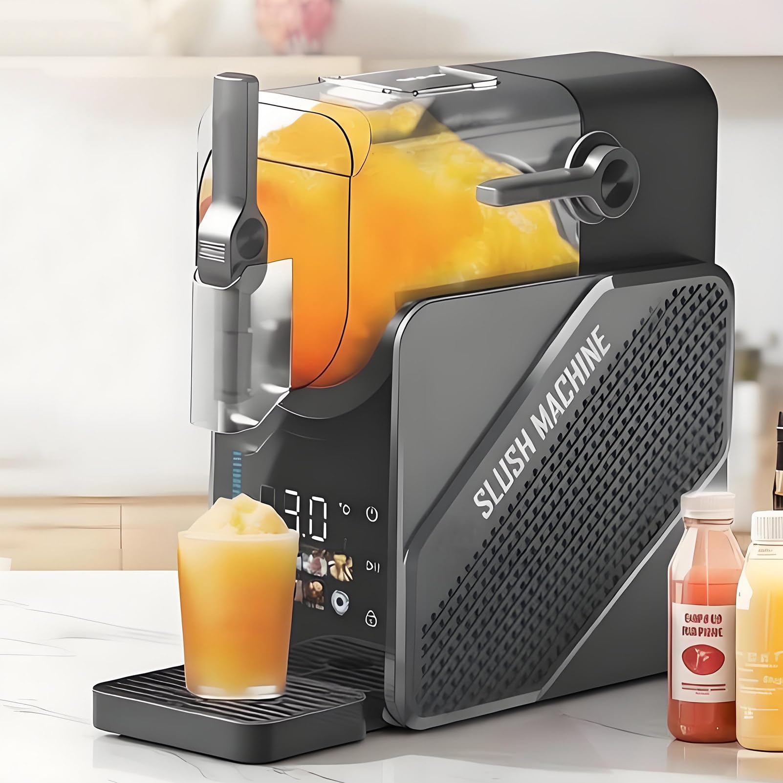 Epygnom Multicolor Slushy Machine For Home No Ice Needed, 7 Presets Modes Touchscreen Control, 2L Capacity 200W Fast Icy Drink Maker For Slush Margaritas Cocktails Frappé Milkshakes Juice