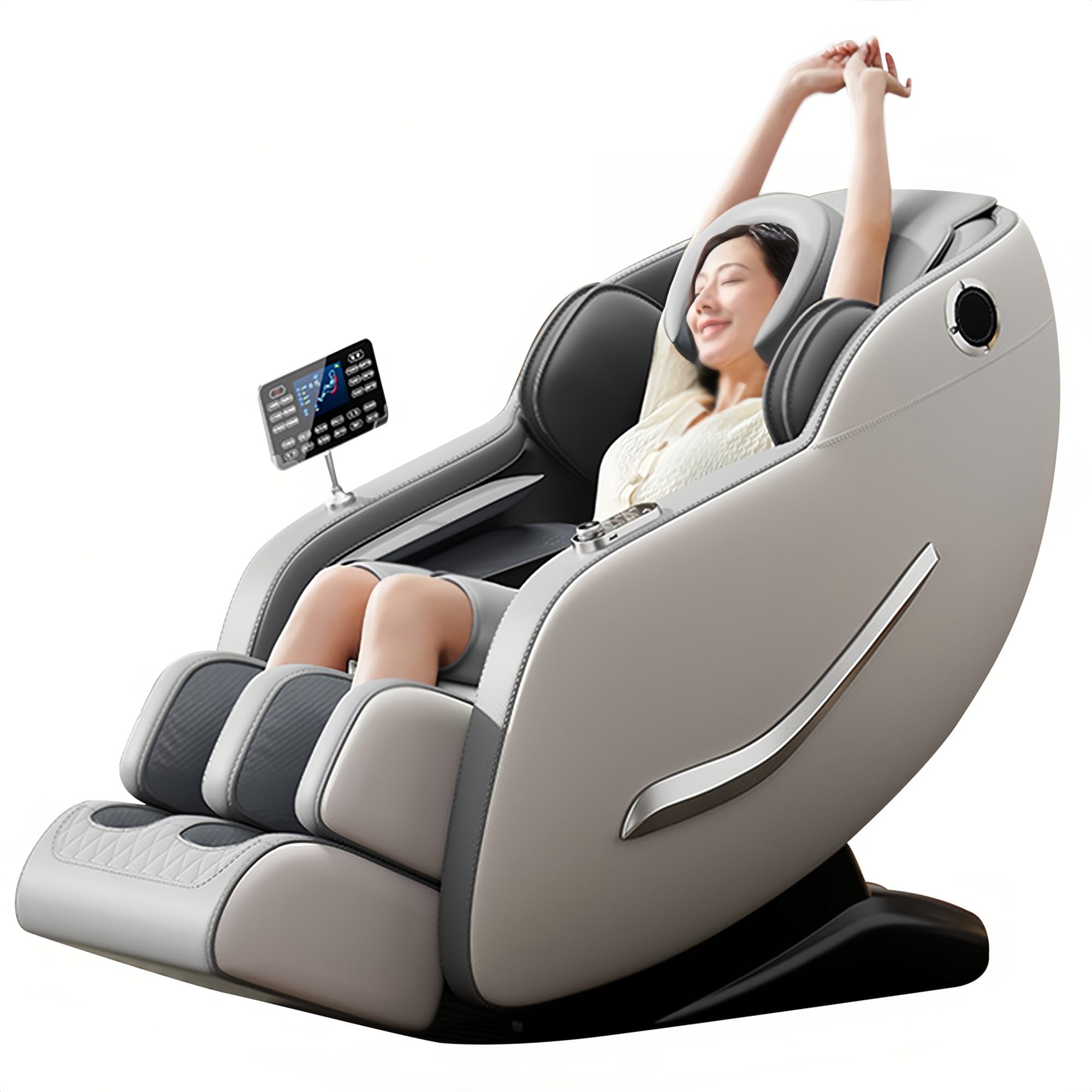 Poltrona Massaggiante Che Offre Un'esperienza Di Relax Completo Grazie Alla Funzione Di Compressione Con Airbag, Adatta All'uso Domestico.(Gray)