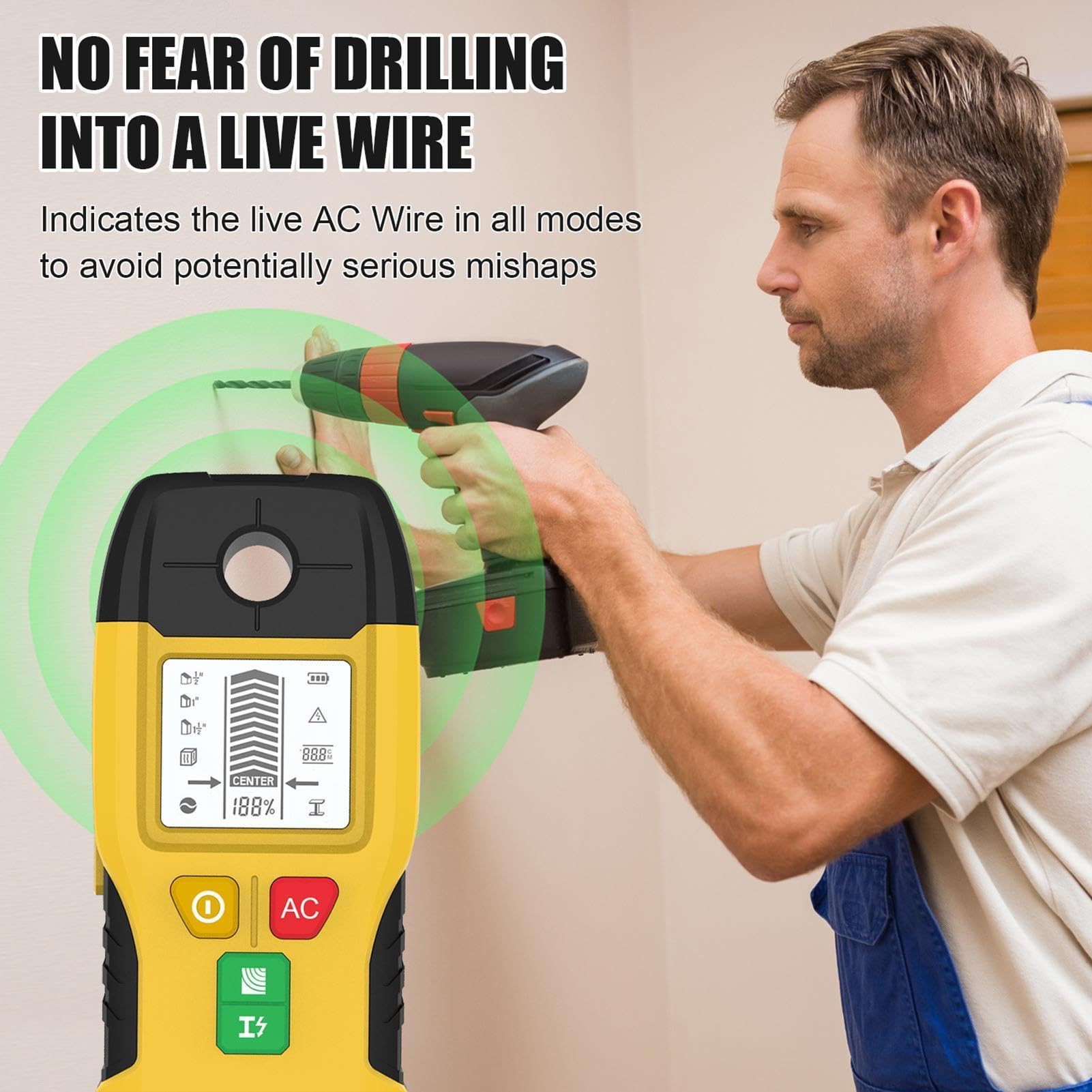 Scanner LCD multifunzione ad alta precisione portatile Stud Finder