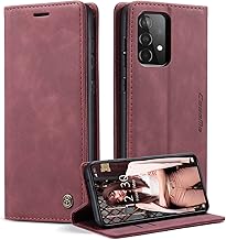 caseme Case for Samsung Galaxy A52S 5G Case for Galaxy A52 4G/5G PU Leather Flip Magnetic Protection Flip Mobile Cases Book Cover for Samsung Galaxy A52S 5G/A52 4G/5G - Wine Red