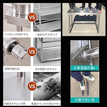調理台／テーブルフレーム／朝採り野菜果物／焼き肉パーティー／作業台part５ Amazon.co.jp: 調理台商業およびキッチン作業台家族の準備の