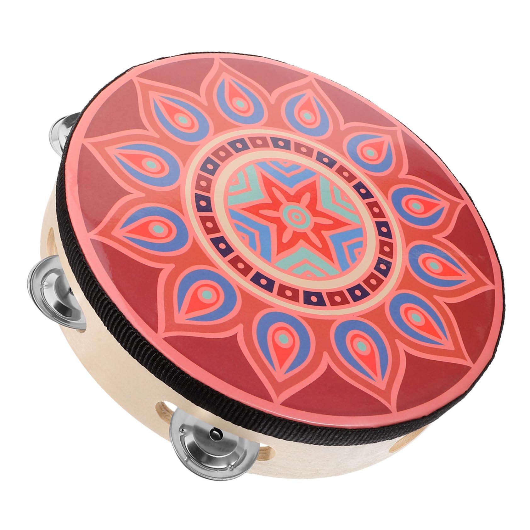 Generic 5stücke Handheld Tamburin Aus Holz Einzelreihe Leichtes Percussion-instrument Für Tanzaufführungen Geeignet Für Jugendliche Und Erwachsene Robustes Design Aus Edelstahl Und