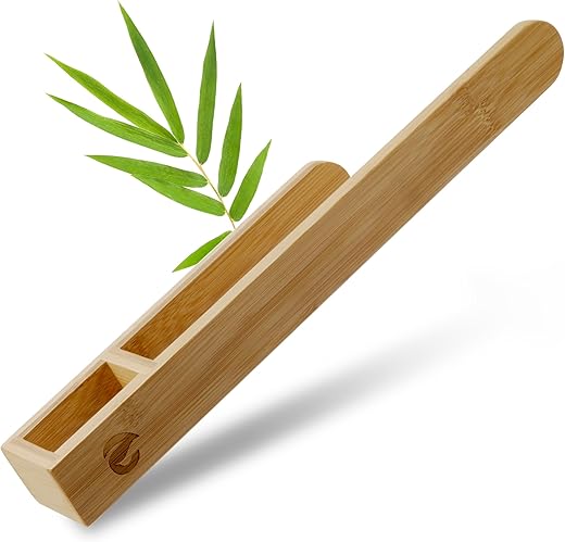 ECENCE 1x Portasciugamani in legno di bambù senza forare portasciugamani bagno portasciugamani...