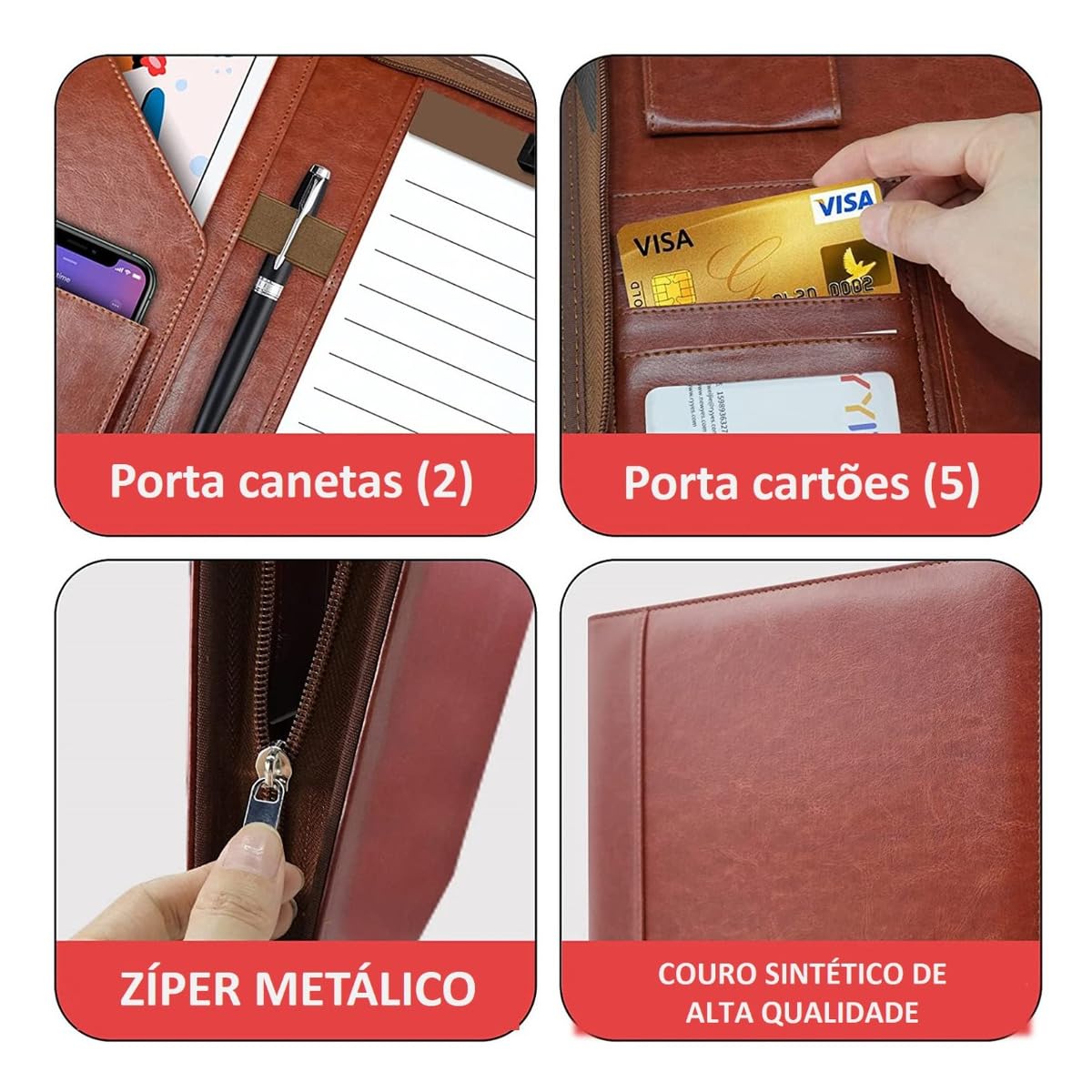 Pasta executiva premium a4 couro PU portfolio organizador convenção (Marrom) em promoção! Veja a oferta e mais achadinhos de Mochilas & Pastas Masculinas 3 Hoje é o melhor dia para comprar Pasta executiva premium a4 couro PU portfolio organizador convenção (Marrom) com aquele preço maroto! Promoção! Aproveite a oferta! 3