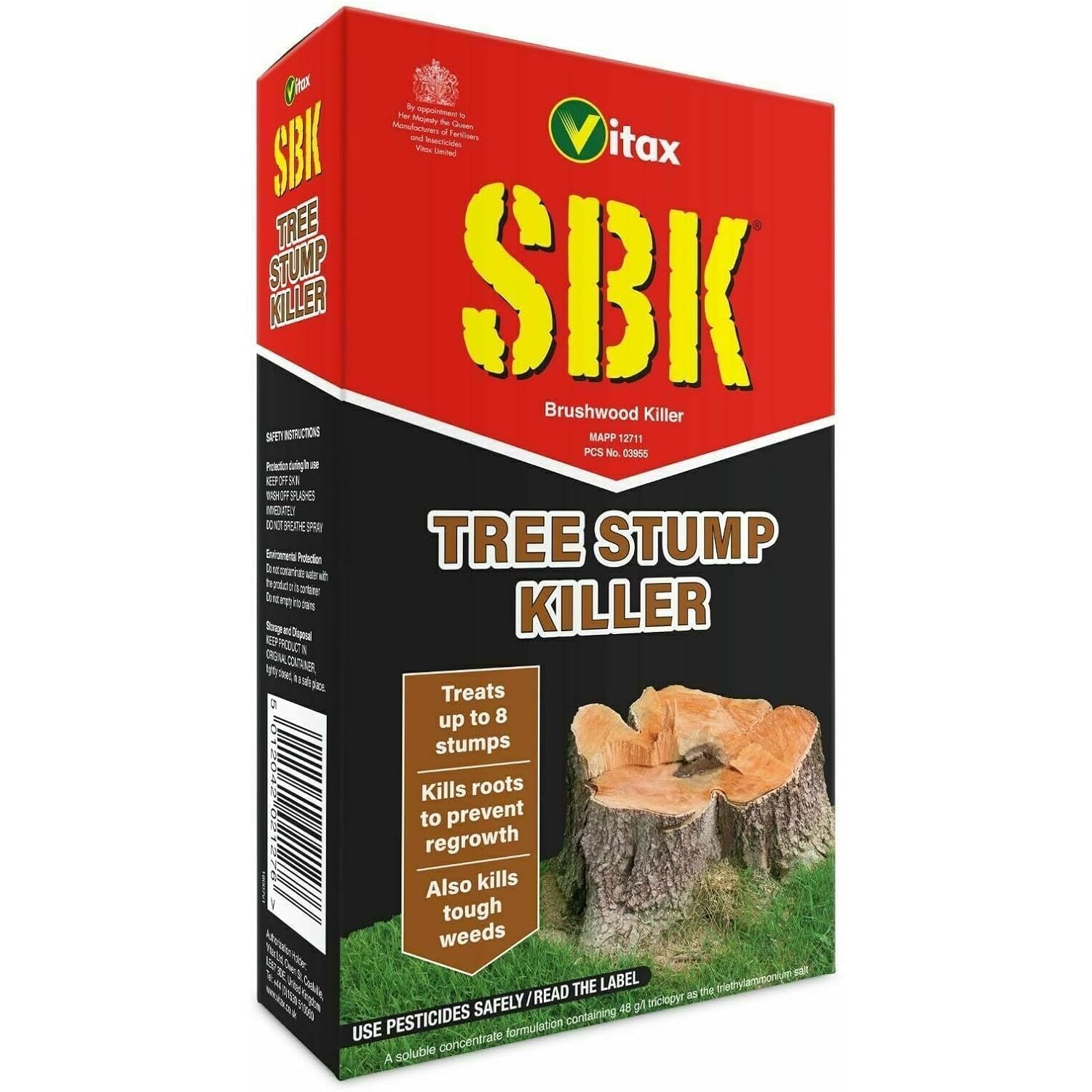 Vitax SBK Brushwood Tough Weed Brambles Thistles & Tree Stump Killer Glyphosate-free Solution For Treating Tree Stumps, Woody Weeds and Hardwood Saplings Prevent Regrowth 250ml Concentrate