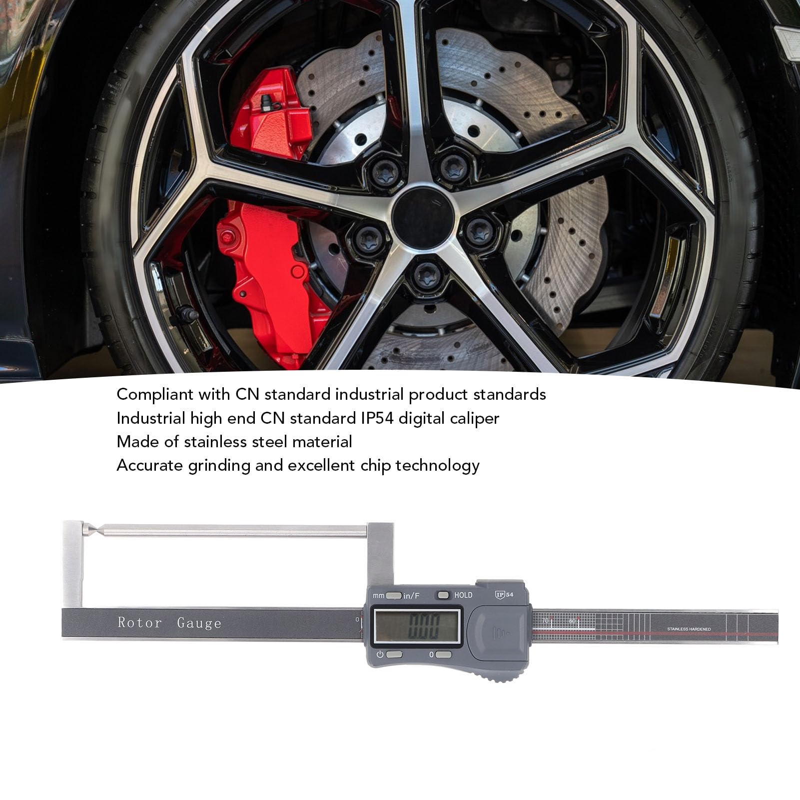 Cyfrowy hamulec rotor elektroniczny Elektroniczny wyświetlacz Grubość Nerniego zacisku do konserwacji motoryzacyjnej