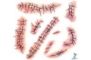 Spooky and Realistic Halloween Body and Face Scar Tattoos