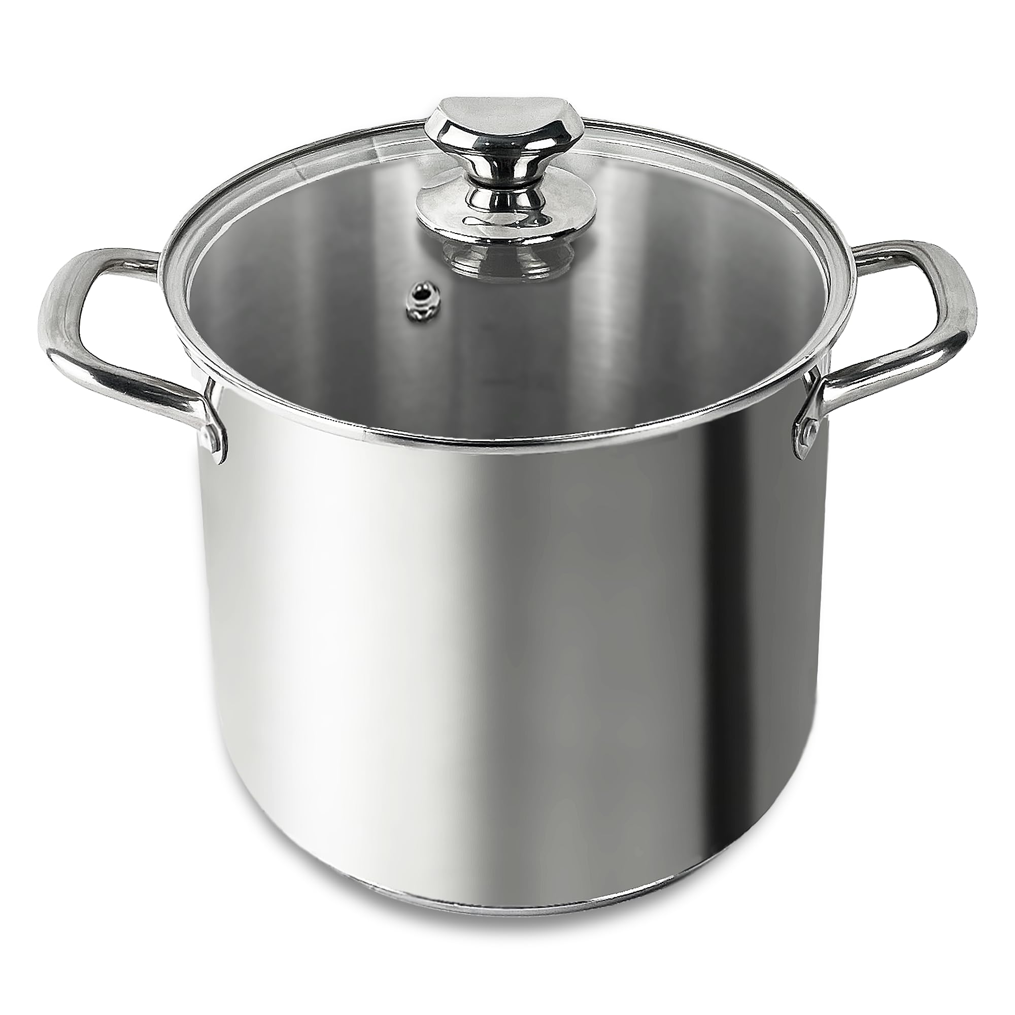 Homatz Stock Pot 4.5L, 24cm Large Non-Stick Cooking Pot with Glass Lid - Induction Base Aluminum Saucepan Casserole Pot
