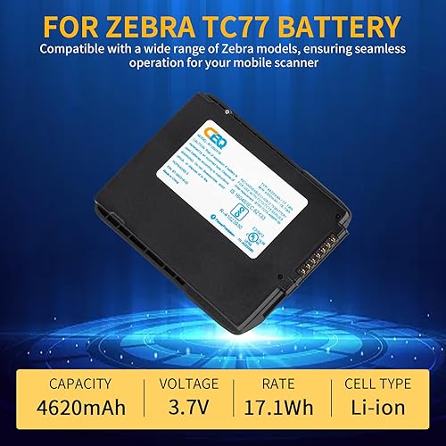 Miniatura 3 de CBQ TC70 Reemplazo de batería para Zebra TC77 TC72 TC70 TC75 Series (BT-000318) - Fuente de alimentación de alta capacidad de iones de litio de 4620