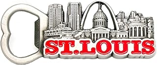 St. Louis Missouri Medium Metal Bottle Opener Fridge Magnet