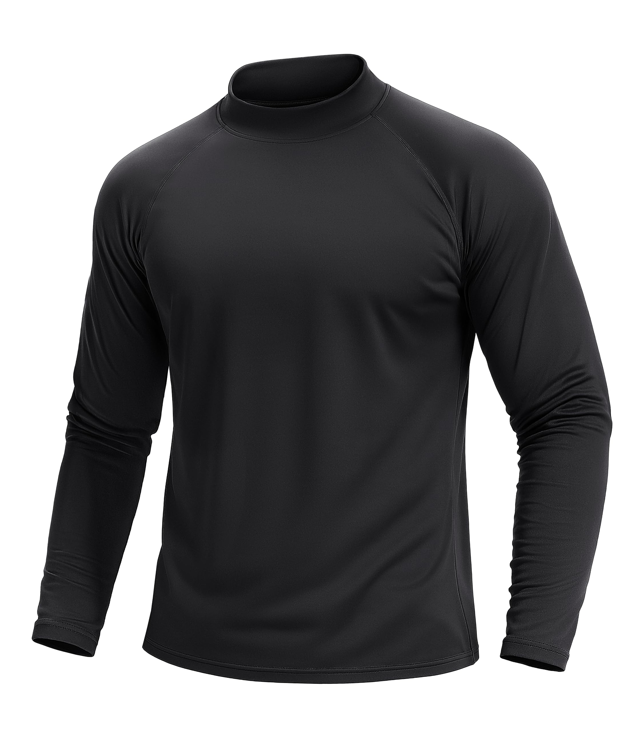 TACVASEN Mens Thermal Fleece Shirt Mock Turtle Neck Base Layer