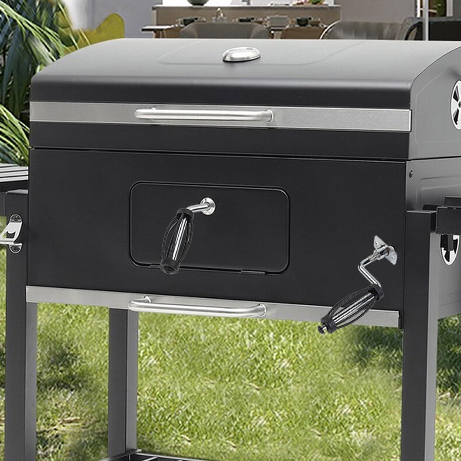 Manico per barbecue resistente per affumicatori e pozzi, design ergonomico, presa sicura, alta resistenza al calore (2 A+2 B)