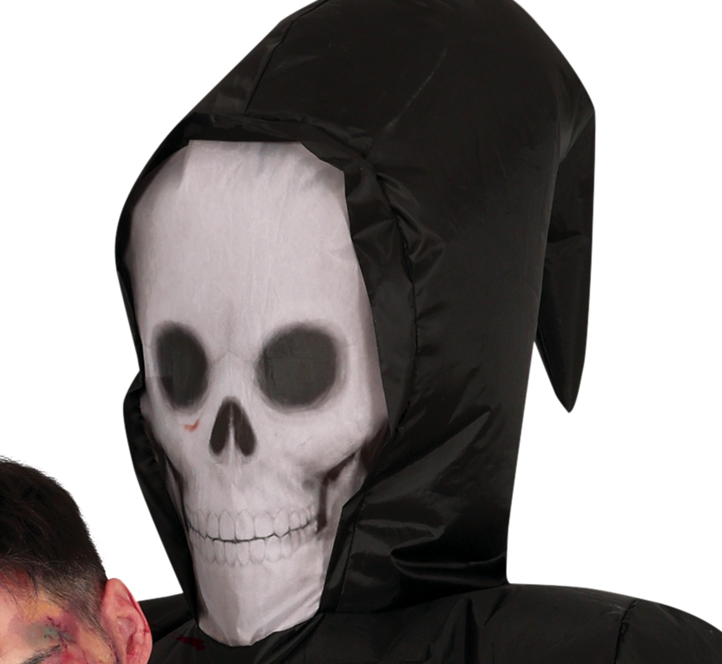 FIESTAS GUIRCA Disfraz Hinchable Llévame a la Tumba para Hombre - Disfraz de Parca llevando un Muerto - Disfraces de Halloween para Hombre Talla Adulto L