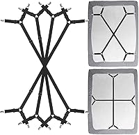 Vista 1 de Pinzas para sábana de cama - 2 formas ajustables, correas de esquina para sábanas entrecruzadas, banda elástica de sujeción, correas para colchón