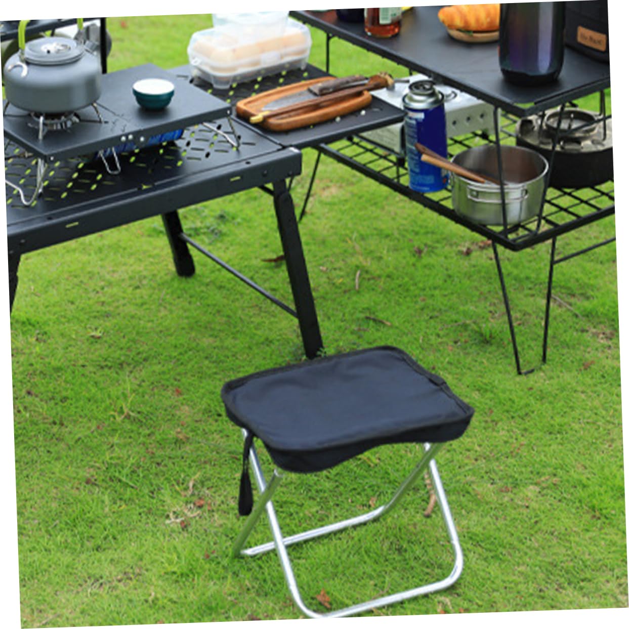 Toddmomy 3 Pezzi Sgabello Portatile per Camping e Attività Multi per Spiaggia e Picnic Resistente e Stabile Facile Trasportare