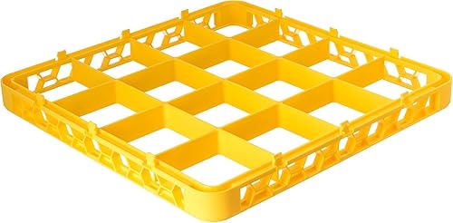 Miniatura 3 de Carlisle FoodService Products CFS RE16C04 OptiClean - Extensor de estante de vidrio dividido con 16 compartimentos, 1.78 pulgadas, color amarillo