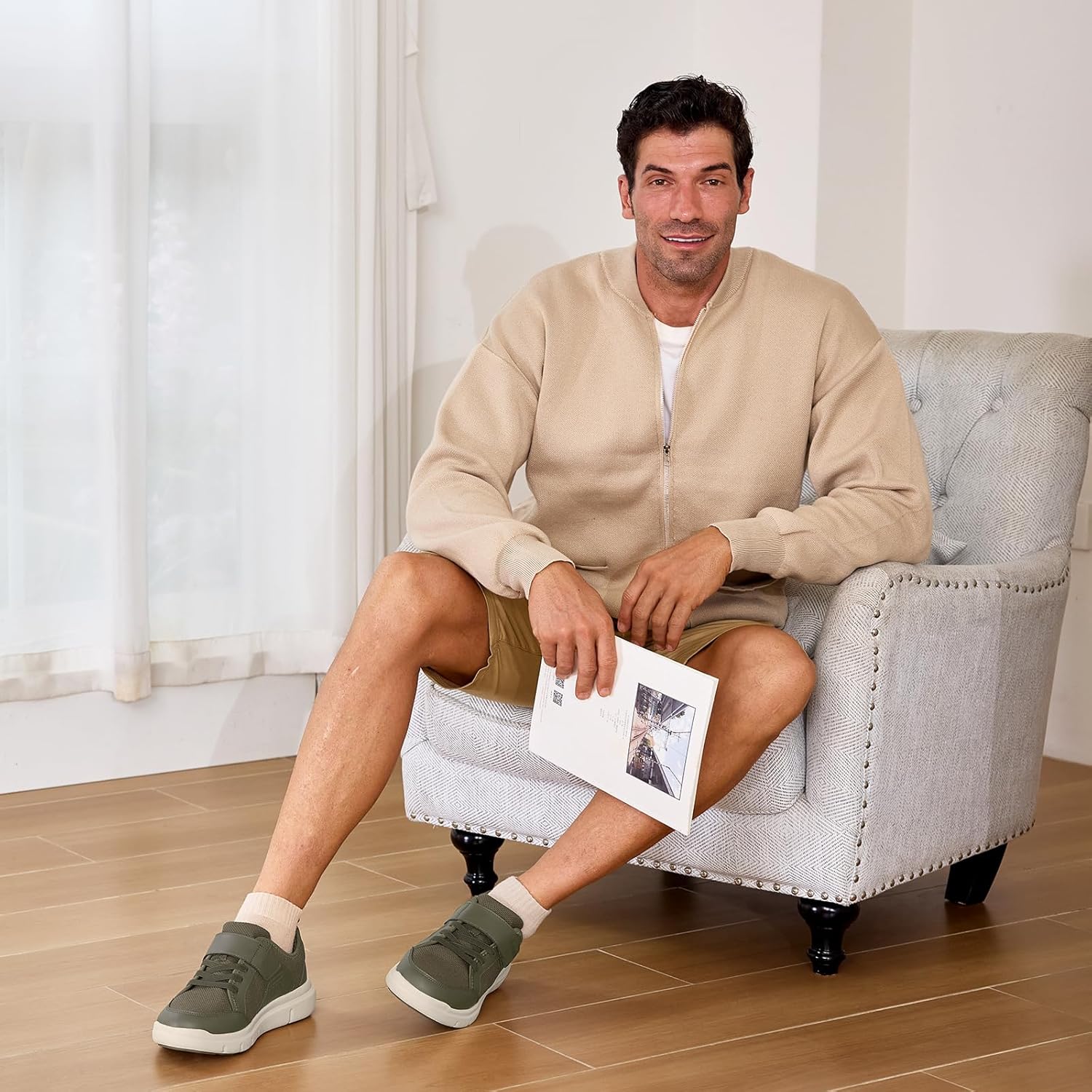 FitVille Wide Diabetic Walking Shoes for Men, Lightweight Non-Slip Breathable Casual Shoes for Swollen Feet for Standing All Day - Image 2