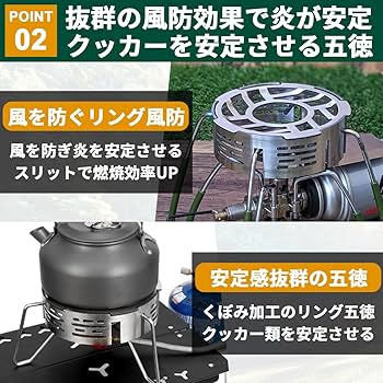 Amazon.co.jp: OAKRAFT バーナー 風防 五徳 バーナー五徳 風防
