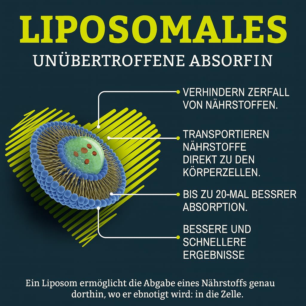Ubiquinol CoQ10 Liposomal 1000 mg – Coenzyme Q10 vegan hautement dosé avec phosphatidylcholine pour une absorption optimale – Complément alimentaire premium (60 unité (Lot de 1))