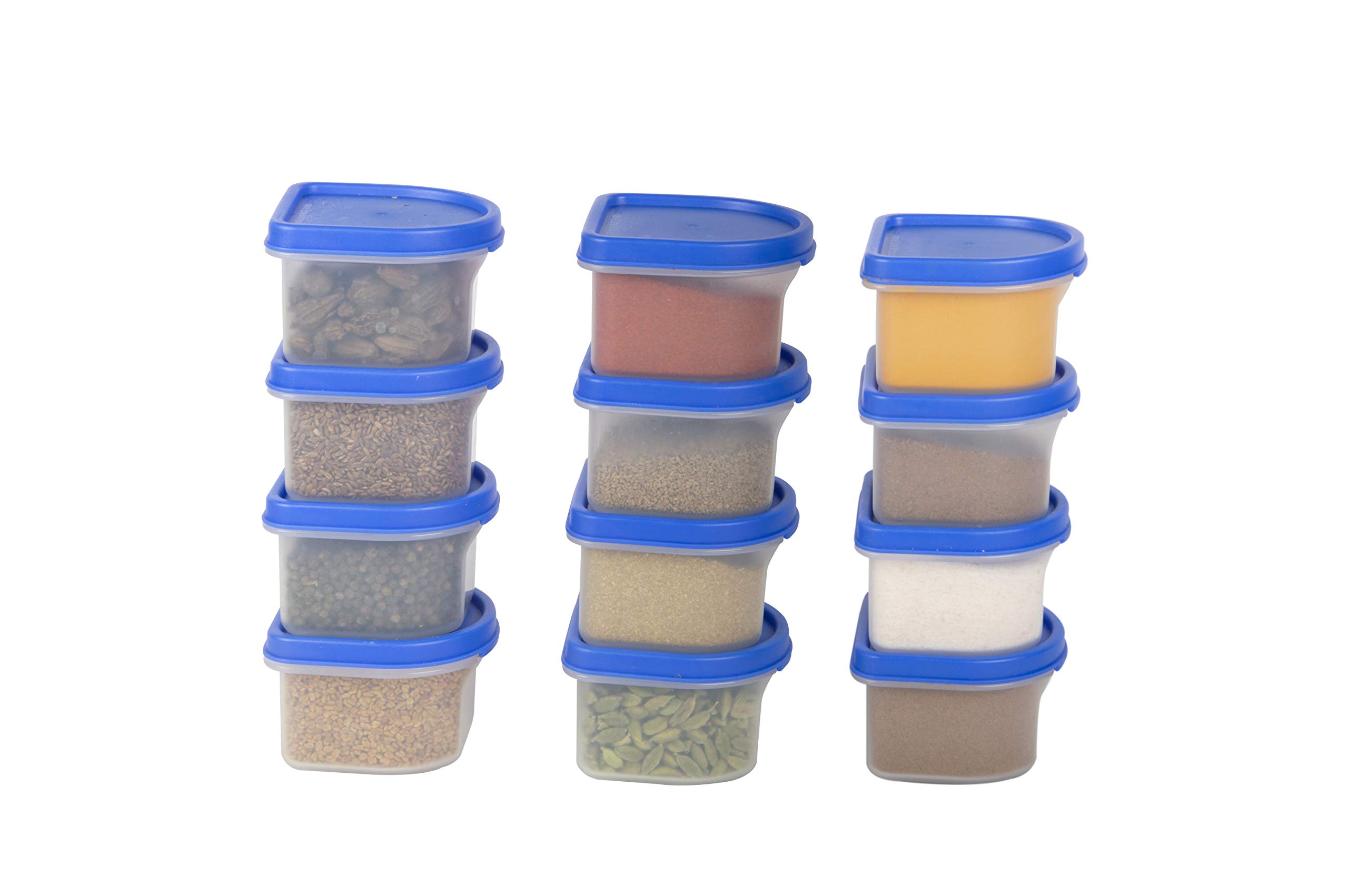 Cutting EDGE 250ML Modular Storage Container Blue Plain Lid (Set of 12)