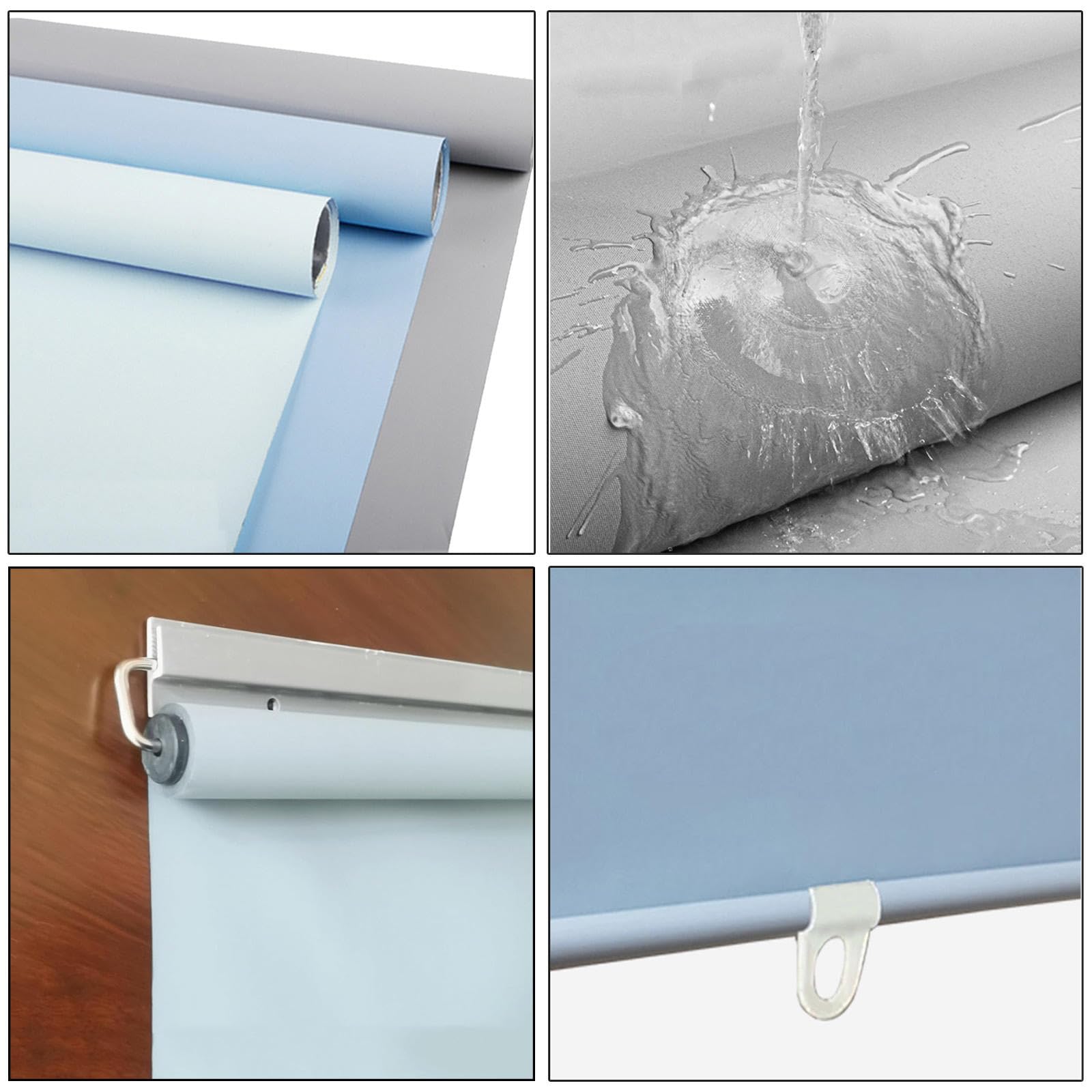 Rideau Occultant 85 x 50 cm, Thermique Isolant Protection Privée, Rideau Occultant Réglable, Kit de Montage Inclus, pour Chambre, Salon, Bureau, Bleu Ciel Rideau Occultant 85 x 50 cm, Thermique Isolant Protection Privée, Rideau Occultant Réglable, Kit de Montage Inclus, pour Chambre, Salon, Bureau, Bleu Ciel