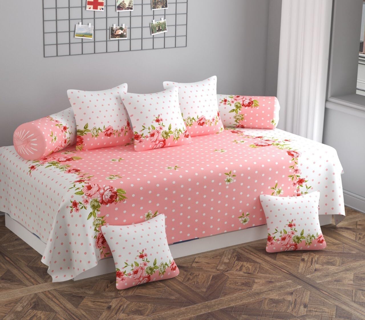 Polycotton Floral Diwan Set (White)_BZ_tg-dwn-dot-Pink-r-image-46