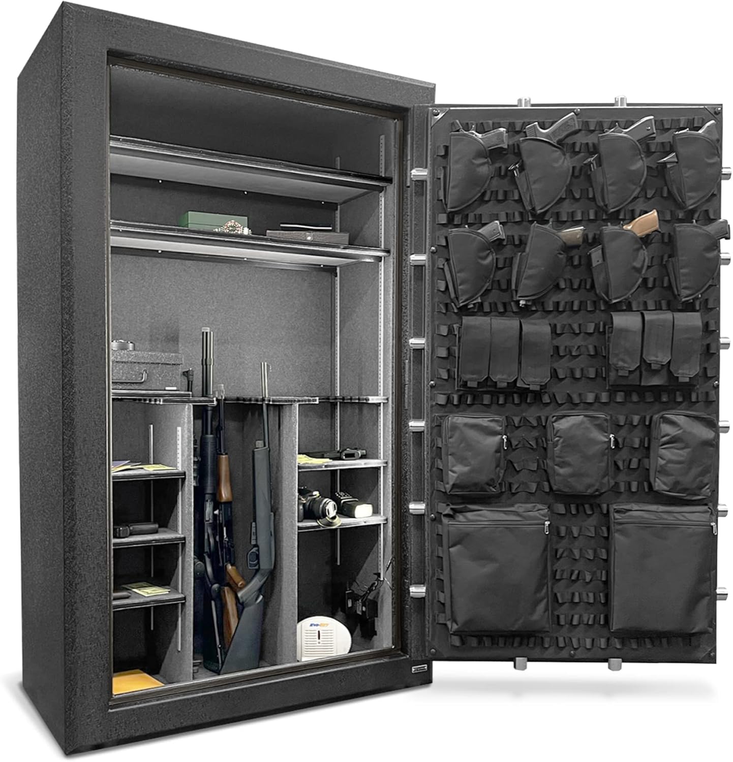 Stealth Premier PR50 Gun Safe Fits 50 Rifles & Pistols, Built Extremely Heavy Duty, 90 Minutes of Fire Protection, Premium Door Panel Organizer, LED Light Kit, Internal Power, California DOJ Approved