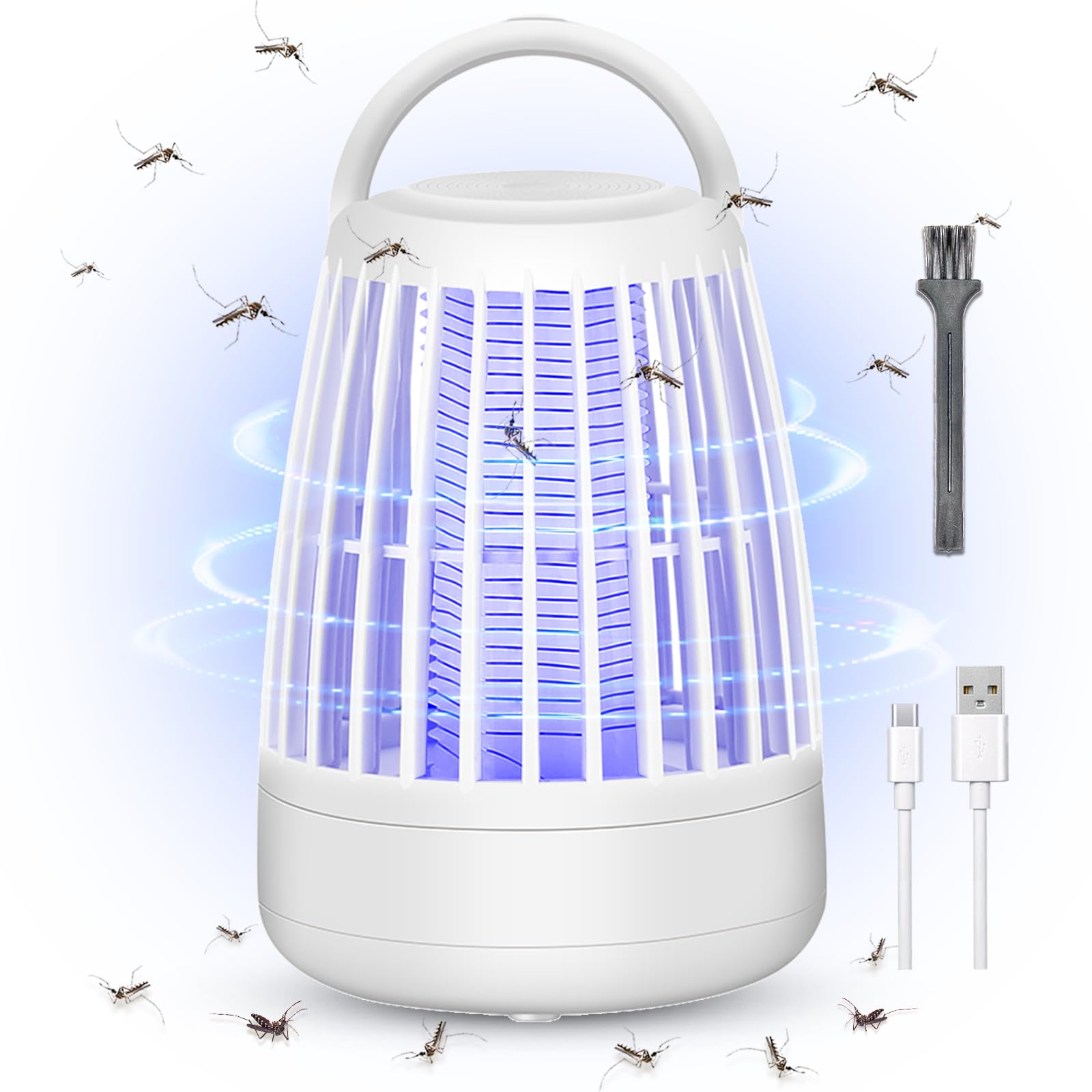 Mosquito Killer Lamp, Bug Zapper Insect Killer Fly Repellent Electric with Night Light, Powerful Mosquito Repellent Pest Control Traps for Indoor and Outdoor