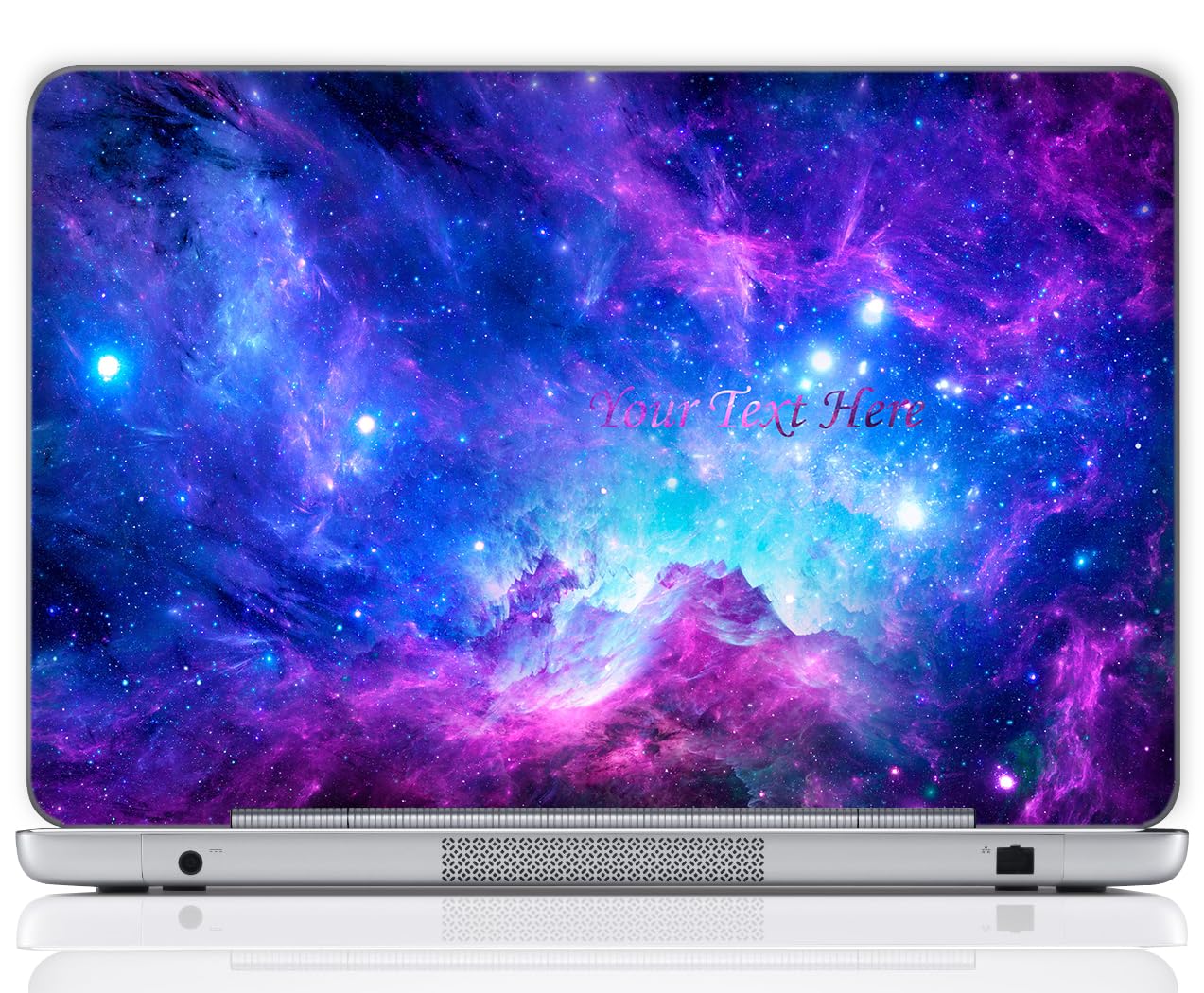 Custom Design Personalized Laptop Skin Sticker Cover Art Decal, Customize Size &amp; Text (Any Size, Galaxy Clouds)