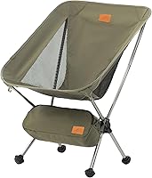 Naturehike YL08 Ultralight Camping Chair - 2.38 lbs Portable Backpacking Chair with Anti-Sink Feet, 265 lbs Capacity