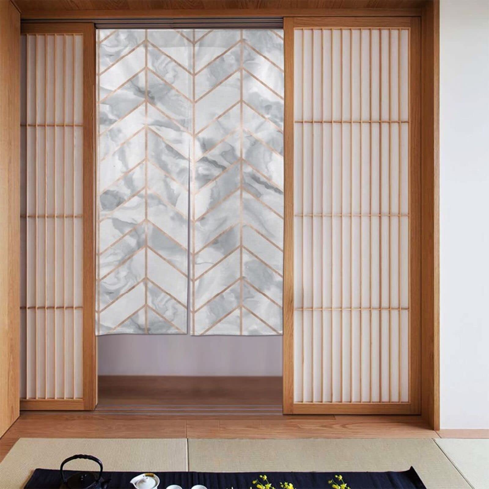 VAGILO Decorative And Privacy Rose Gold Marble Design Background Curtain - Perfect For Home Office Blackout Solid Color And Patterned Shower Curtain Door Kitchen Bedroom And Living Room Curtains